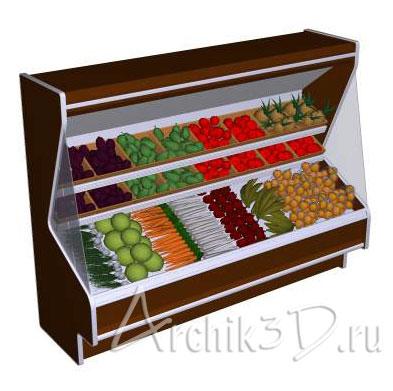 холодильная горка с овощами