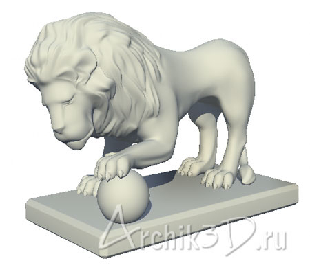 статуя льва